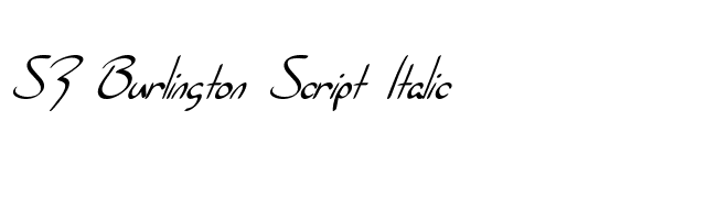 SF Burlington Script Italic font preview