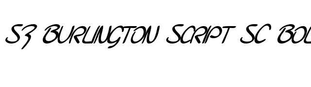 SF Burlington Script SC Bold Italic font preview