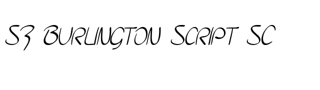 SF Burlington Script SC font preview