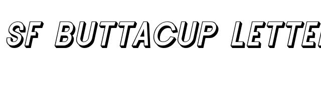 SF Buttacup Lettering Shaded Oblique font preview