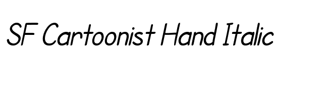 SF Cartoonist Hand Italic font preview