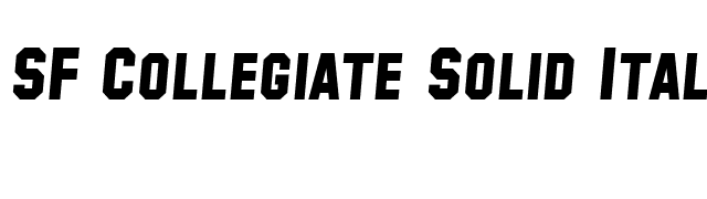 sf-collegiate-solid-italic font preview