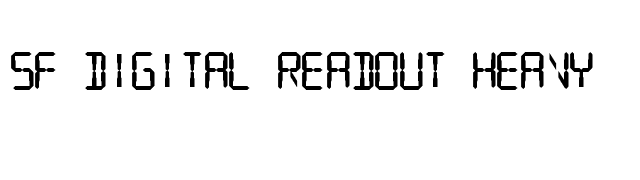 SF Digital Readout Heavy font preview