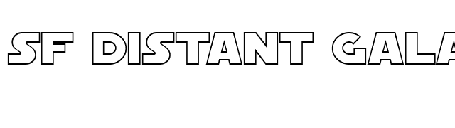SF Distant Galaxy Outline font preview