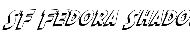 SF Fedora Shadow font preview