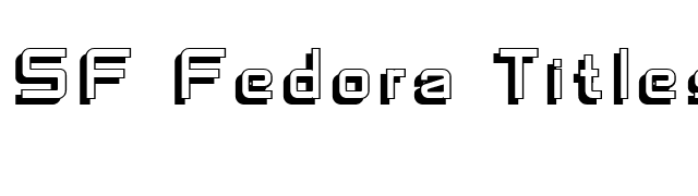 SF Fedora Titles Shadow font preview