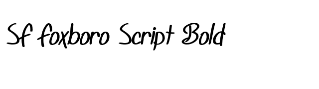 SF Foxboro Script Bold font preview