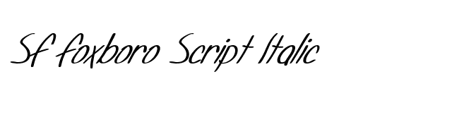SF Foxboro Script Italic font preview
