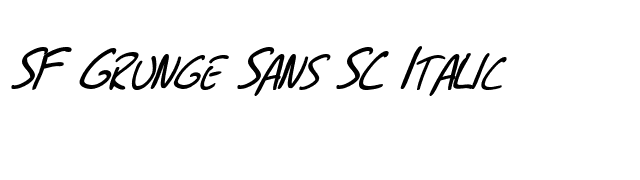 SF Grunge Sans SC Italic font preview