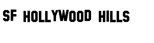 SF Hollywood Hills font preview