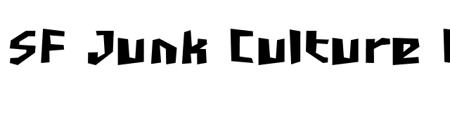 SF Junk Culture Bold font preview
