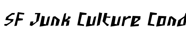 SF Junk Culture Condensed Oblique font preview