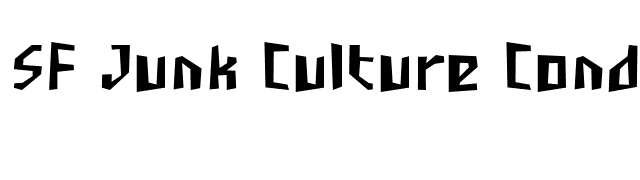 SF Junk Culture Condensed font preview