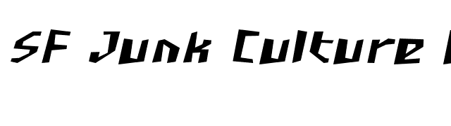SF Junk Culture Oblique font preview