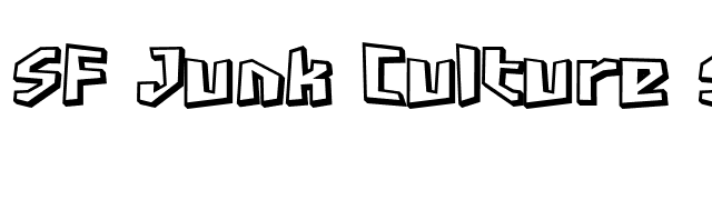 SF Junk Culture Shaded font preview