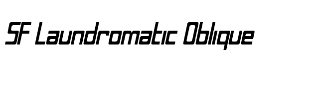 SF Laundromatic Oblique font preview