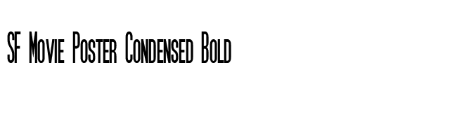 SF Movie Poster Condensed Bold font preview