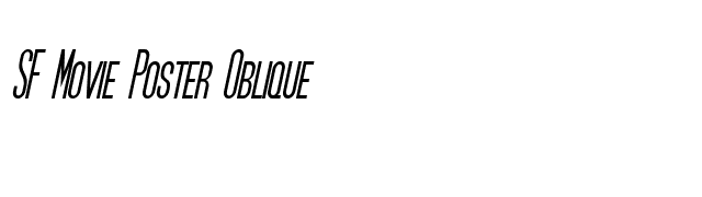 SF Movie Poster Oblique font preview