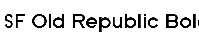 SF Old Republic Bold font preview