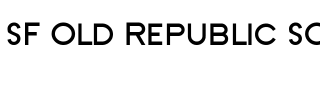SF Old Republic SC Bold font preview