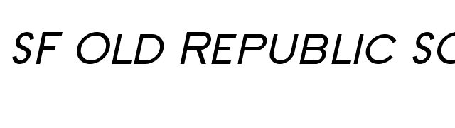 SF Old Republic SC Italic font preview