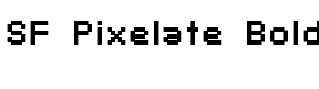 SF Pixelate Bold font preview