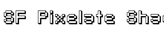 SF Pixelate Shaded font preview