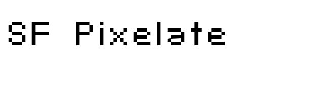 sf-pixelate font preview