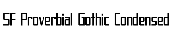 SF Proverbial Gothic Condensed font preview