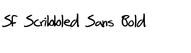 SF Scribbled Sans Bold font preview