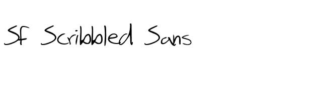 SF Scribbled Sans font preview
