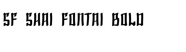 SF Shai Fontai Bold font preview