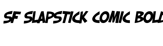 SF Slapstick Comic Bold Oblique font preview