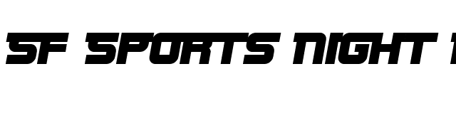 SF Sports Night NS Alternate font preview