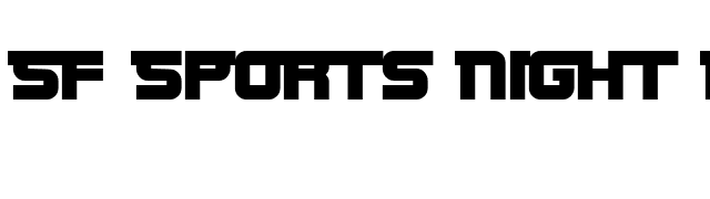 SF Sports Night NS AltUpright font preview