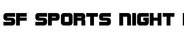 SF Sports Night NS Upright font preview