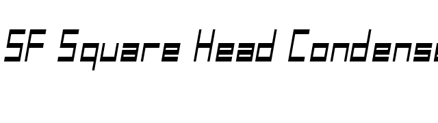 sf-square-head-condensed-italic font preview