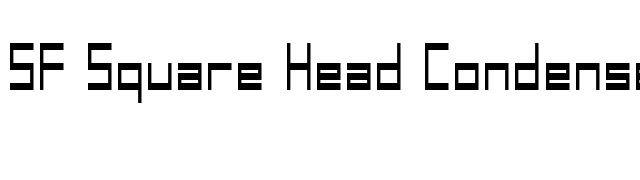 SF Square Head Condensed font preview