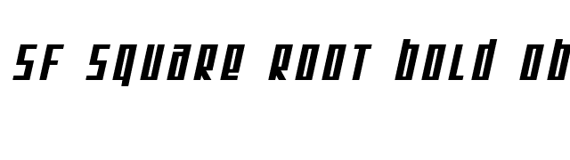 SF Square Root Bold Oblique font preview