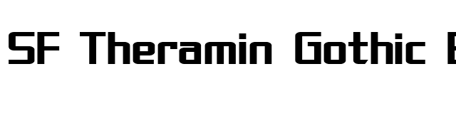 SF Theramin Gothic Bold font preview