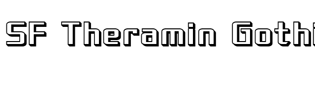 SF Theramin Gothic Shaded font preview