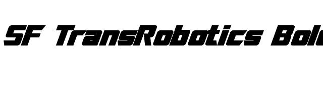 SF TransRobotics Bold Italic font preview