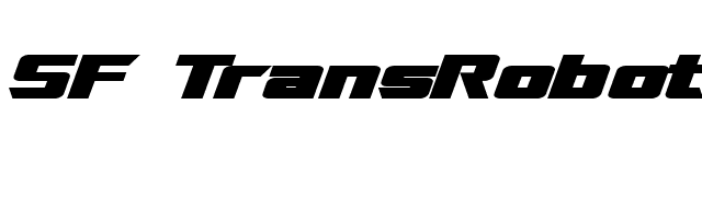 SF TransRobotics Extended Bold Italic font preview