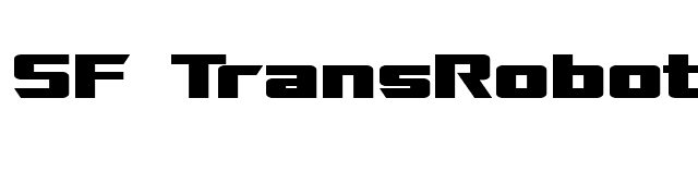 SF TransRobotics Extended font preview