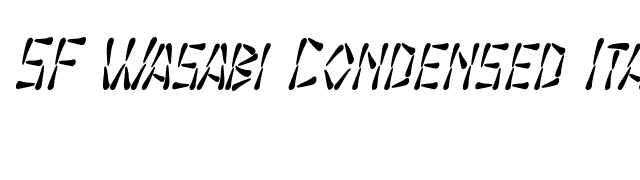 sf-wasabi-condensed-italic font preview