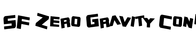SF Zero Gravity Condensed Bold font preview