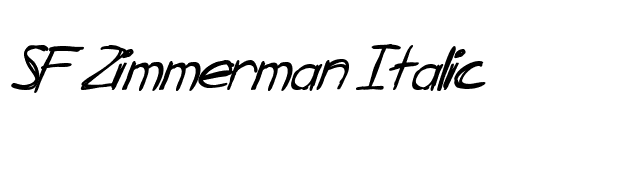 SF Zimmerman Italic font preview