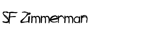 SF Zimmerman font preview