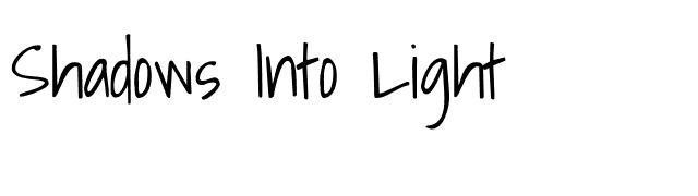 Shadows Into Light font preview