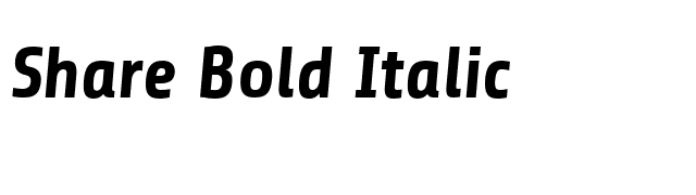 Share Bold Italic font preview